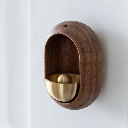 Rustic Wooden Doorbell with Melodic Chime